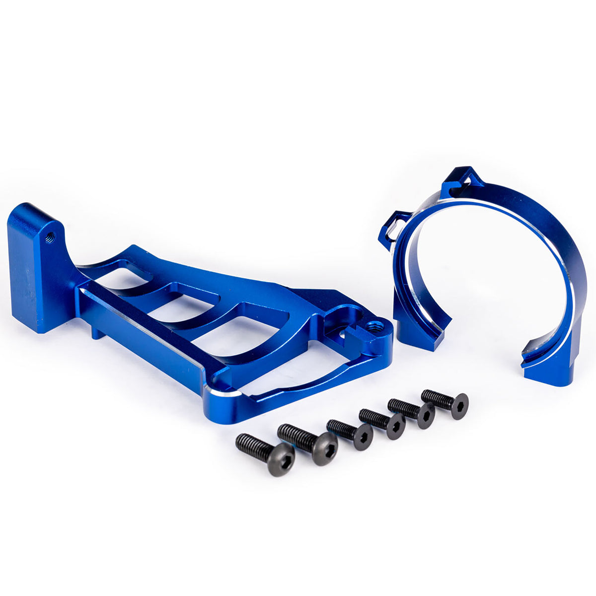 Traxxas Blue Aluminum Front and Rear Motor Mounts (Maxx)