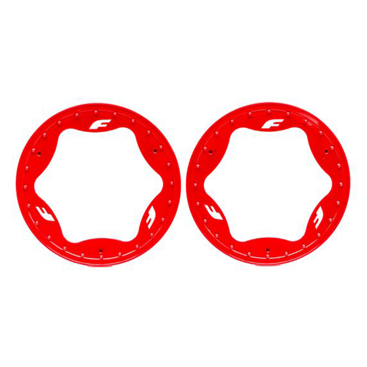 Traxxas 3.9" Red Funco Rear Beadlock Rings (2)