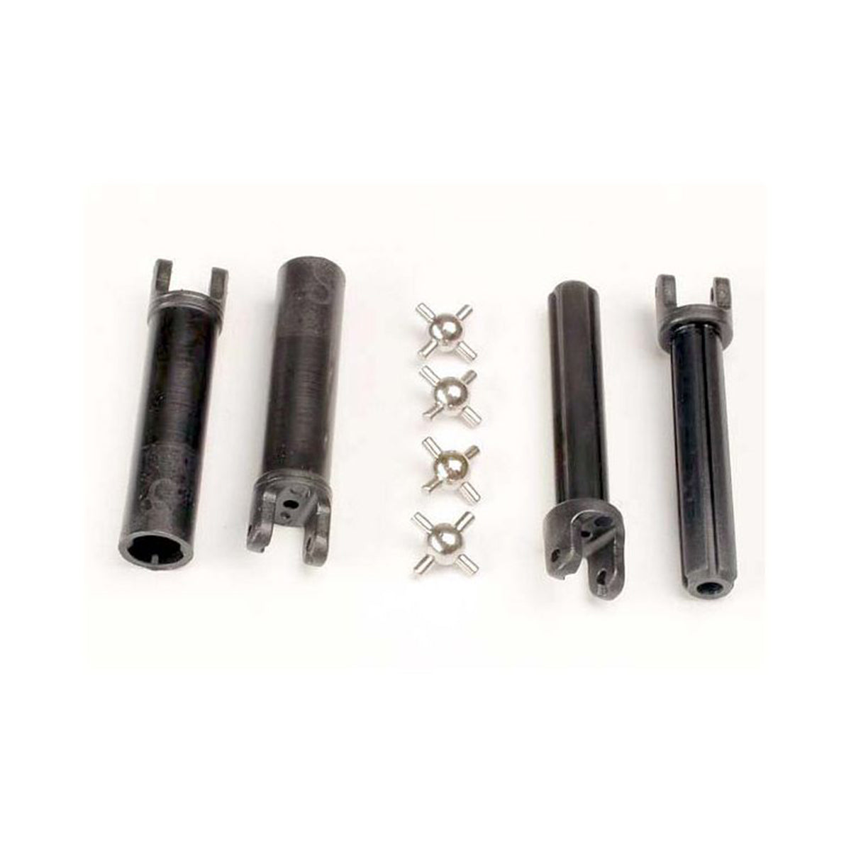 Traxxas Half Shafts, Long Truck (external-splined (2) & internal-splined (2)/ metal U-joints (4)