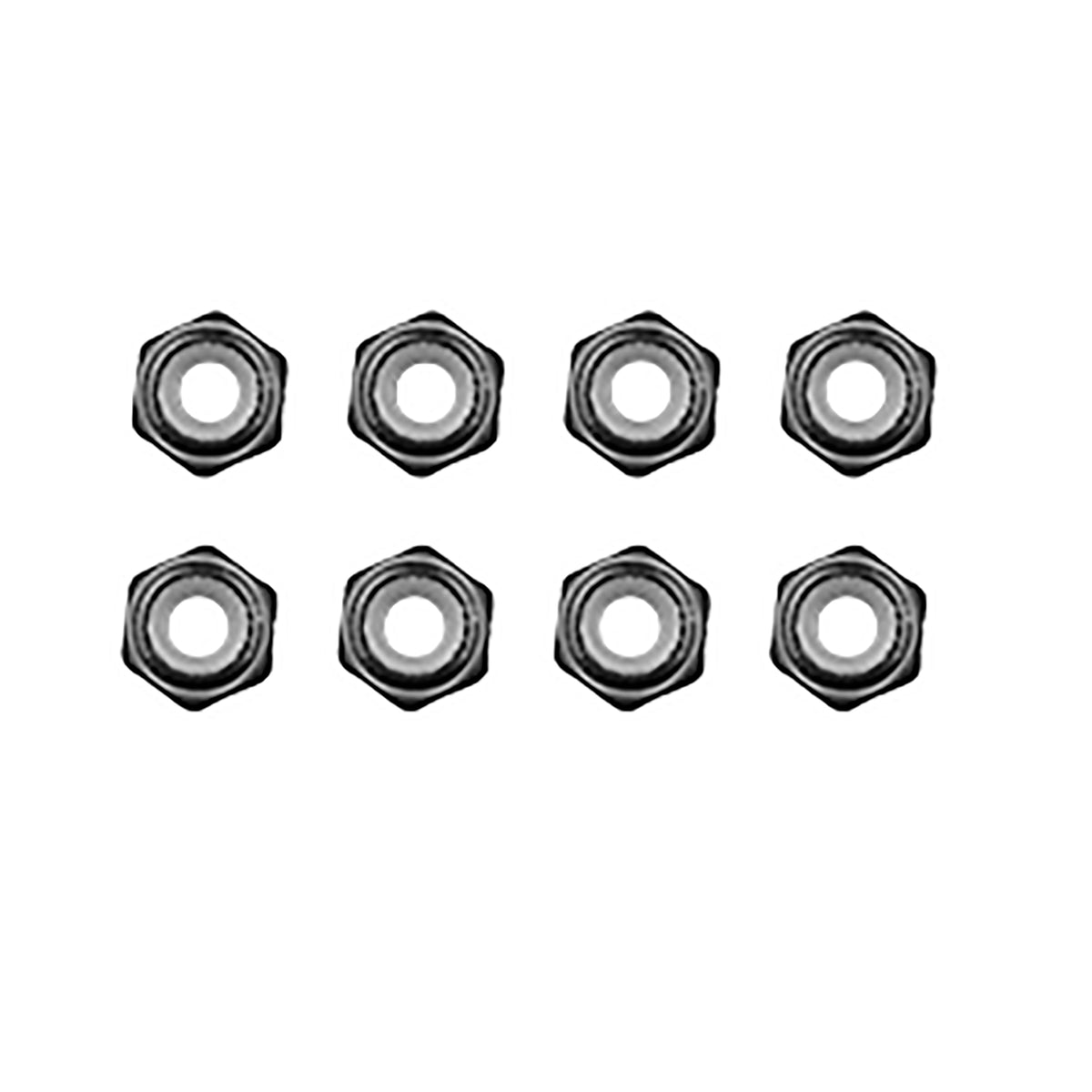 Team Associated Factory Team M2 Locknuts, Black Aluminum (8pcs)