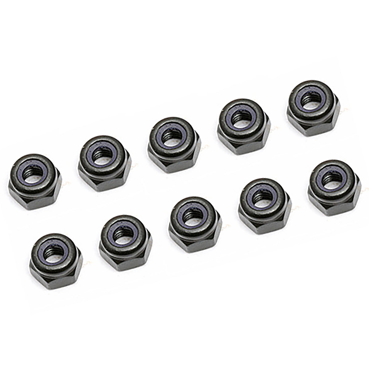 Team Associated Locknuts, M3, Black Steel (10)
