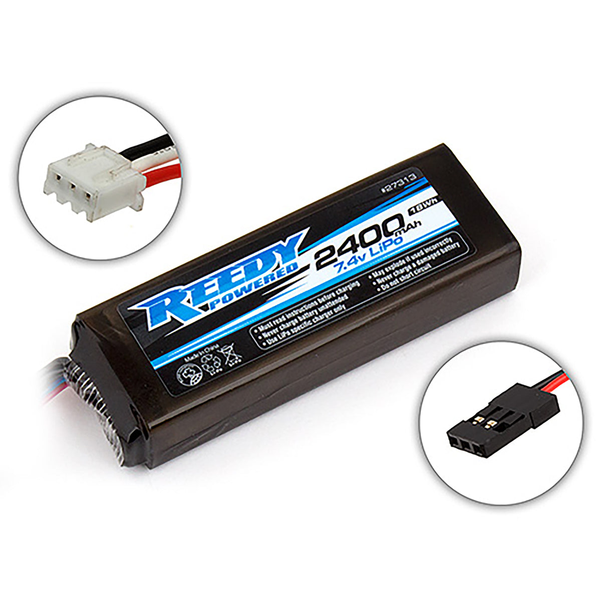 Team Associated Reedy 2S Flat LiPo Receiver Battery Pack (7.4V/2400mAh)