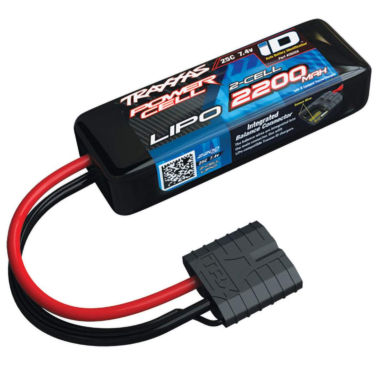 Traxxas 2S Power Cell 25C LiPo Battery w/iD Traxxas Connector (7.4V/2200mAh)