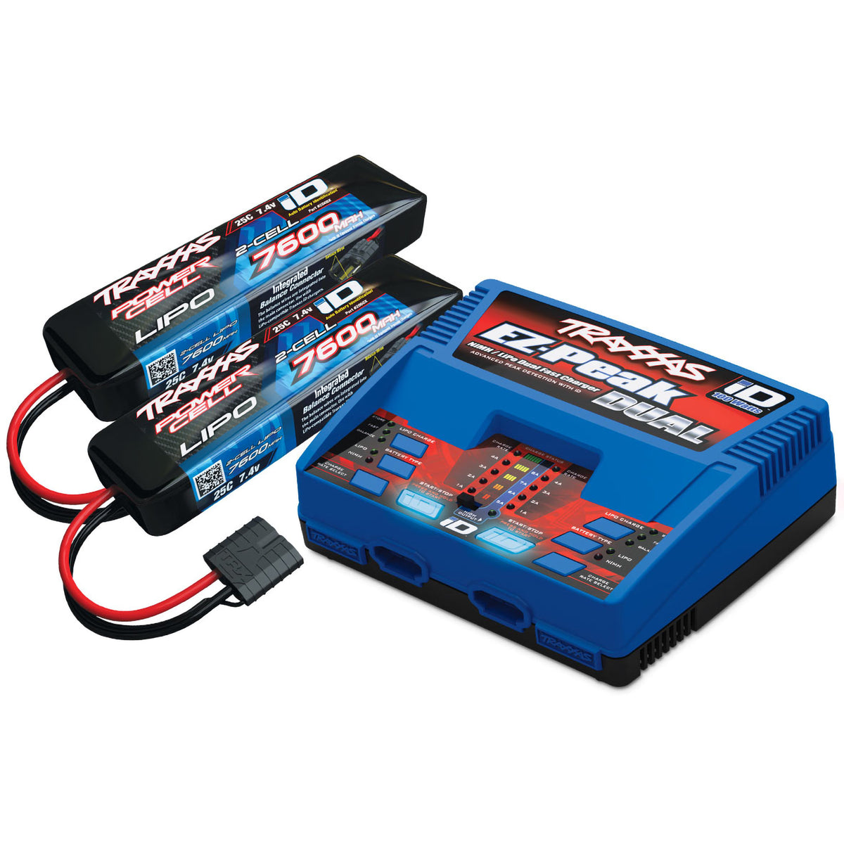 Traxxas Dual 2S Lipo Completer Pack 2869X(2)/2972 w/ EZ-Peak Dual Charger
