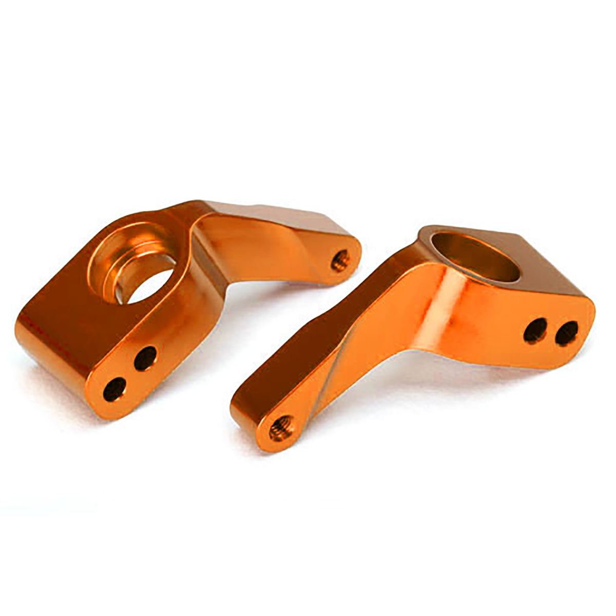 Traxxas Stub Axle Carriers, Rustler®/Stampede®/Bandit (2), 6061-T6 aluminum (orange-anodized)/ 5x11mm ball bearings (4)