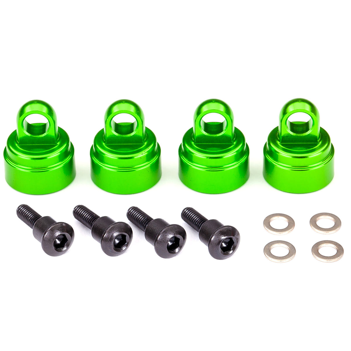 Traxxas Shock Caps, Aluminum (green-anodized) (4) (fits all Ultra Shocks)