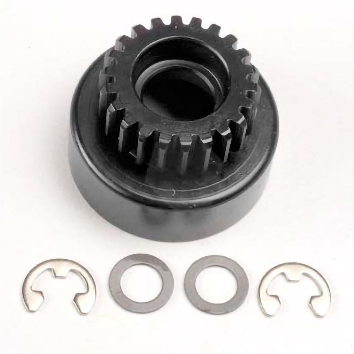 Traxxas Clutch bell, (22-tooth)/ 5x8x0.5mm fiber washer (2)/ 5mm E-clip (requires #4611-ball bearings, 5x11x4mm (2))