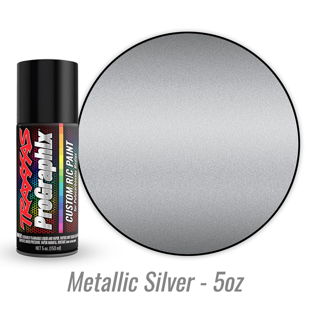 Traxxas ProGraphix Metallic Silver Custom R/C Lexan Spray Paint (5oz)