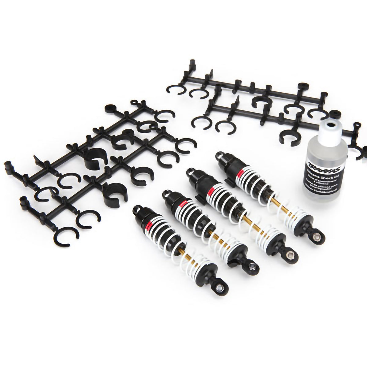 Traxxas Big Bore Shocks (Hard-Anodized & PTFE-coated T6 aluminum) (assembled with TiN shafts and springs) (front & rear) (4)