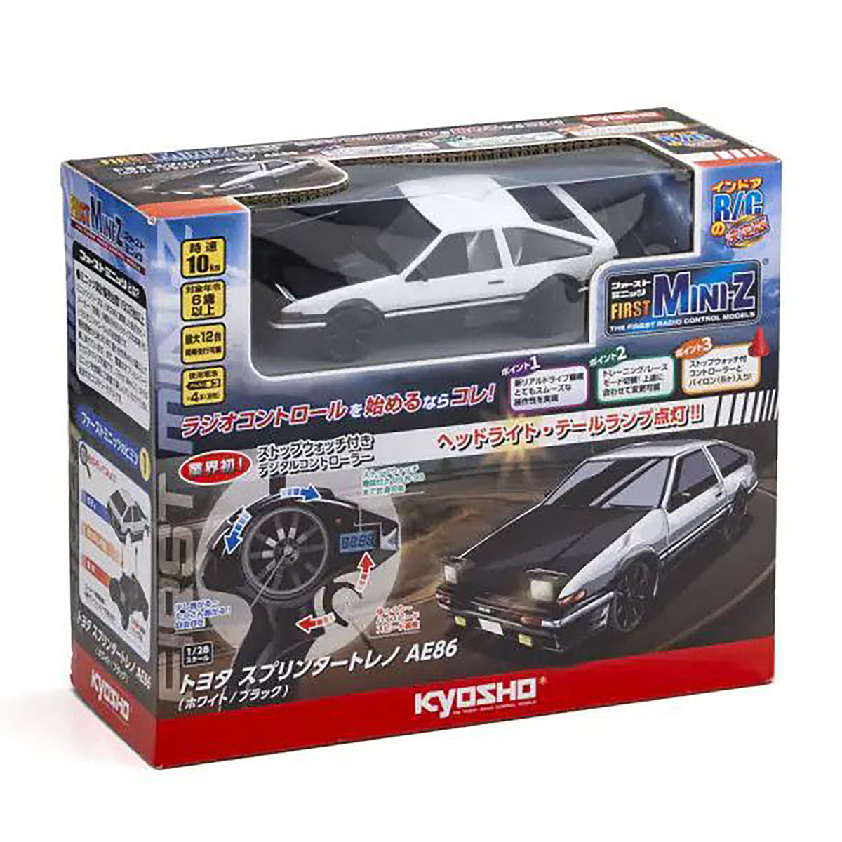 Kyosho First Mini-Z RWD ReadySet w/Trueno AE86 Body (White) w/2.4GHz Radio