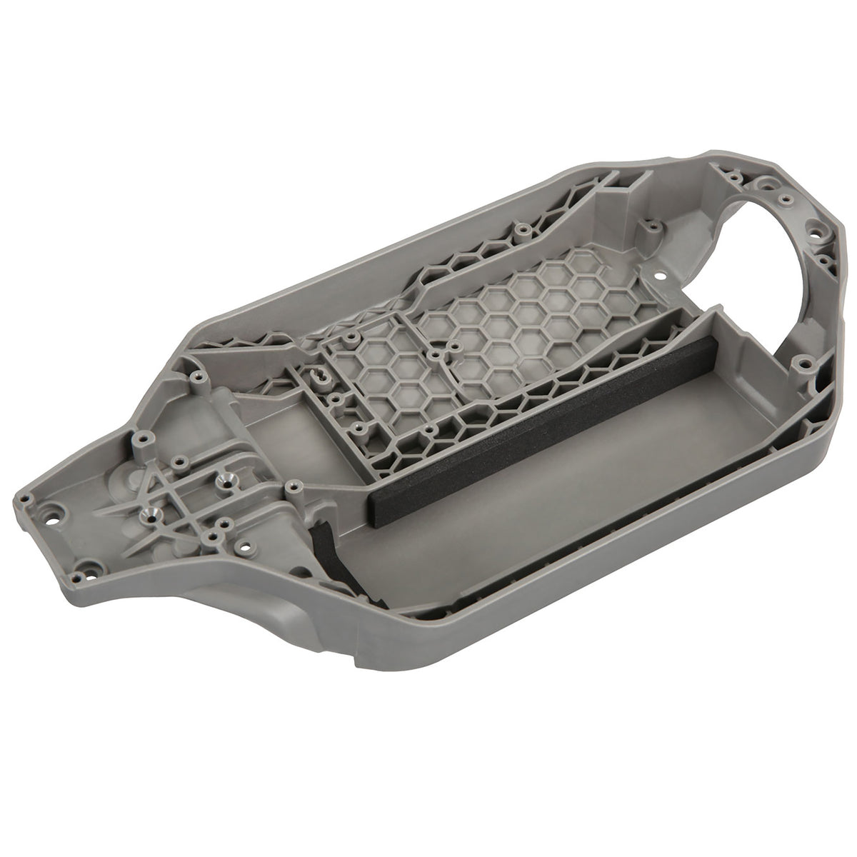 Traxxas Rustler 4x4 Chassis (162mm long battery compartment) (fits flat style battery packs) (use only with #7430R front bulkhead & #6726X battery hold-down)