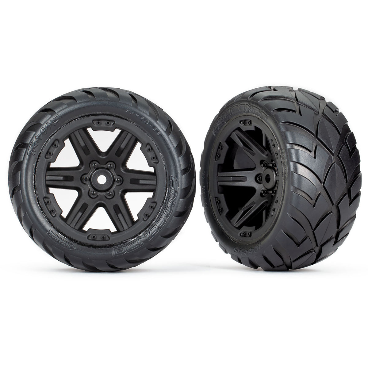 Traxxas RXT 2.8" Black Wheels & Anaconda Tires (2) (2wd Electric Rear)
