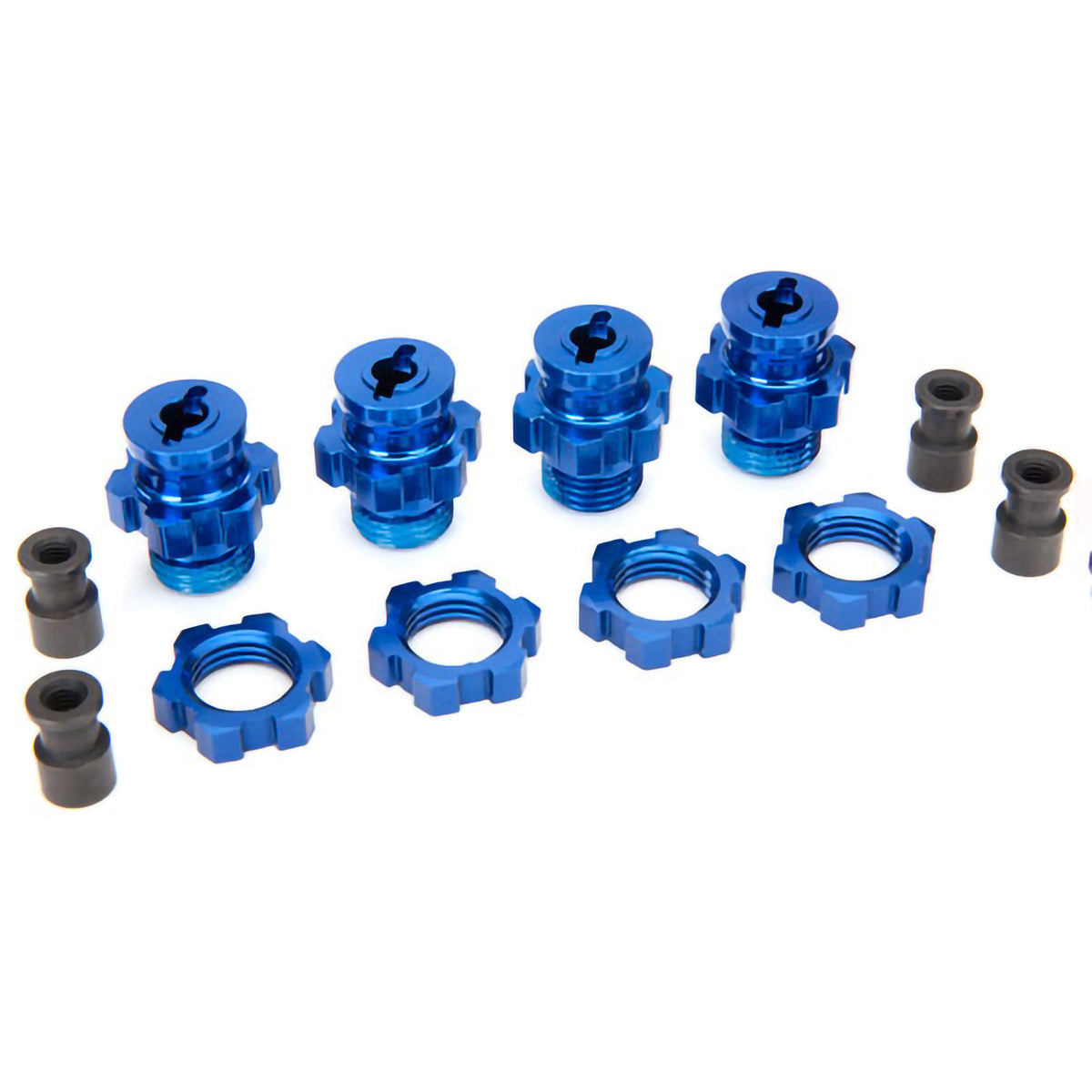 Traxxas Aluminum 17mm Wheel Adapter Set (Blue) (4) for Slash 4x4/Hoss/Stampede 4x4