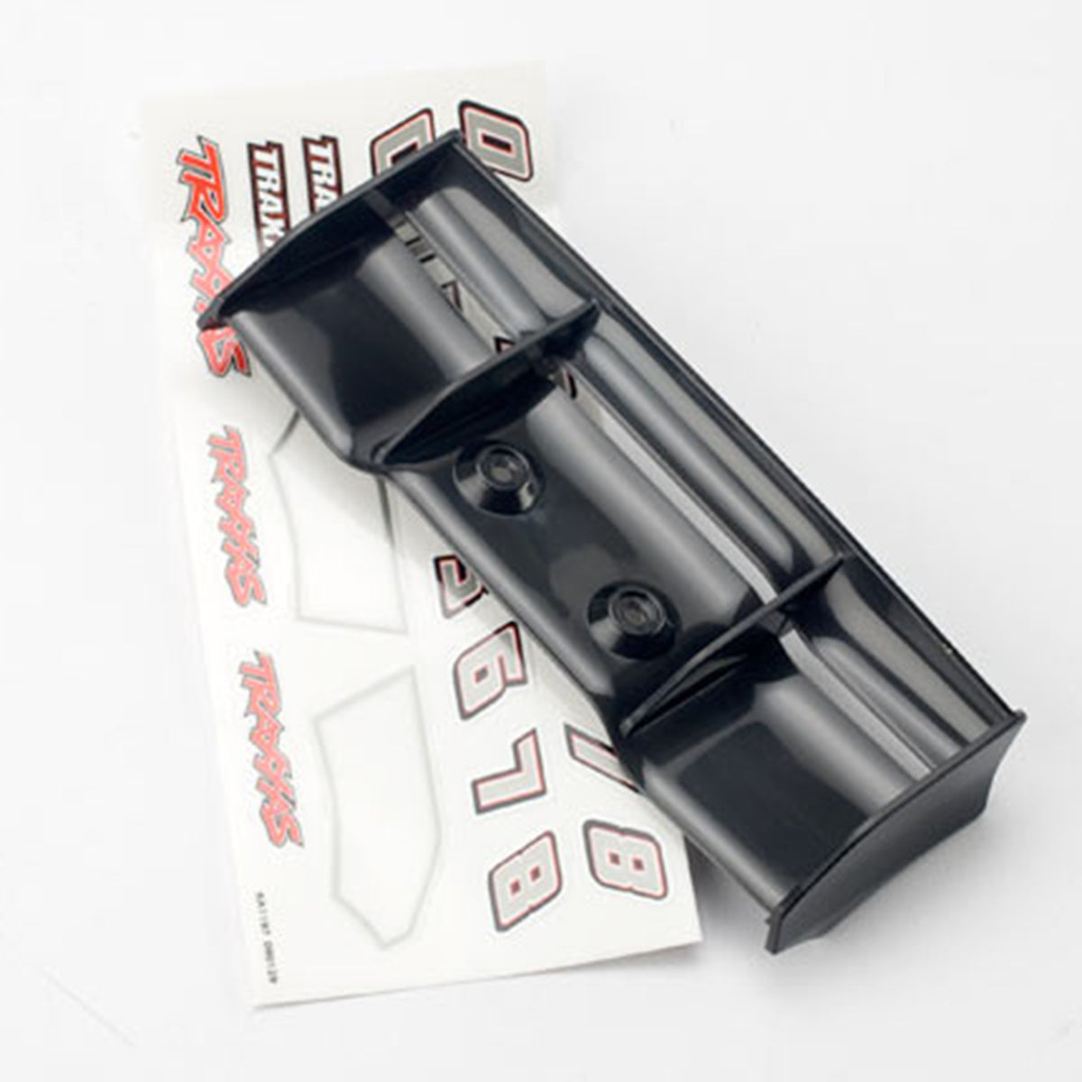Traxxas Wing, 1/16 E-Revo (black)/ decal sheet
