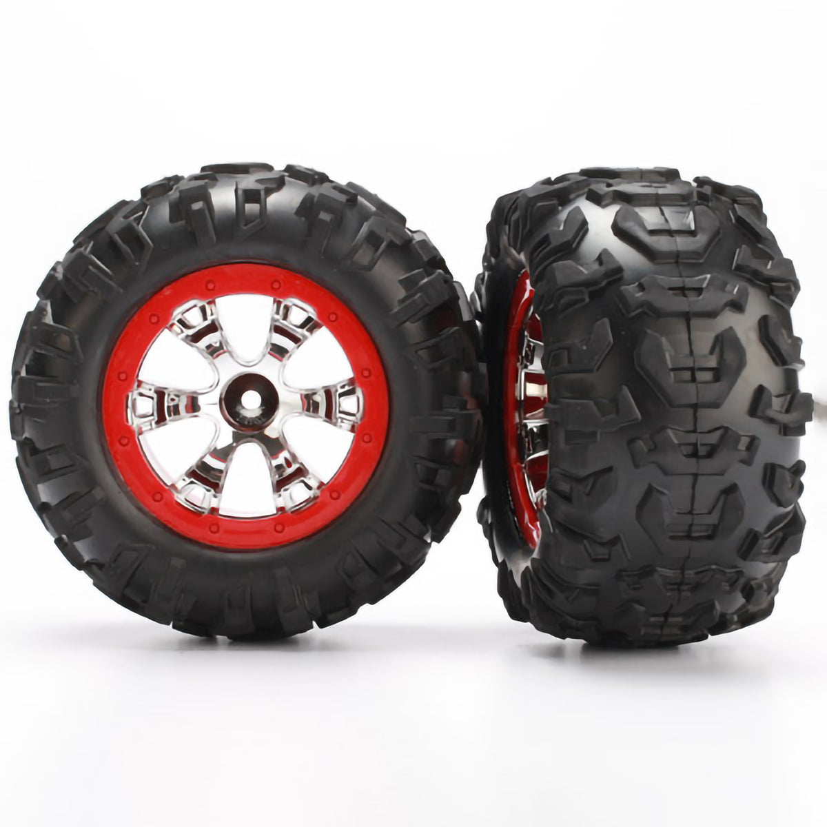 Traxxas Pre-Mounted Canyon AT Tires (Geode Beadlock) (2) (Chrome/Red)