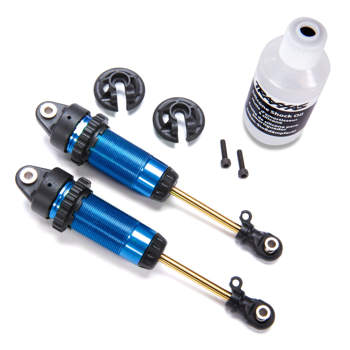 Traxxas Shocks, GTR XX-Long Blue-Anodized, PTFE-coated Bodies with TiN shafts (fully assembled, without springs) (2)
