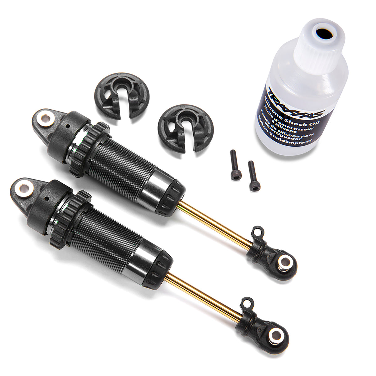 Traxxas Shocks, GTR XX-Long Hard-Anodized, PTFE-Coated Bodies with TiN Shafts (assembled) (2) (without springs)