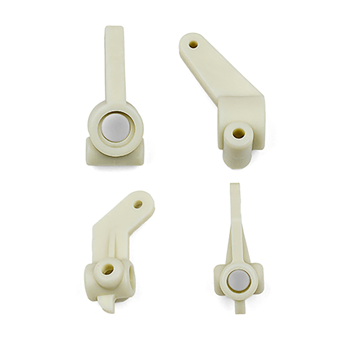 Team Associated Inline Steering Blocks & Rear Hub Carriers 0 Degree, White