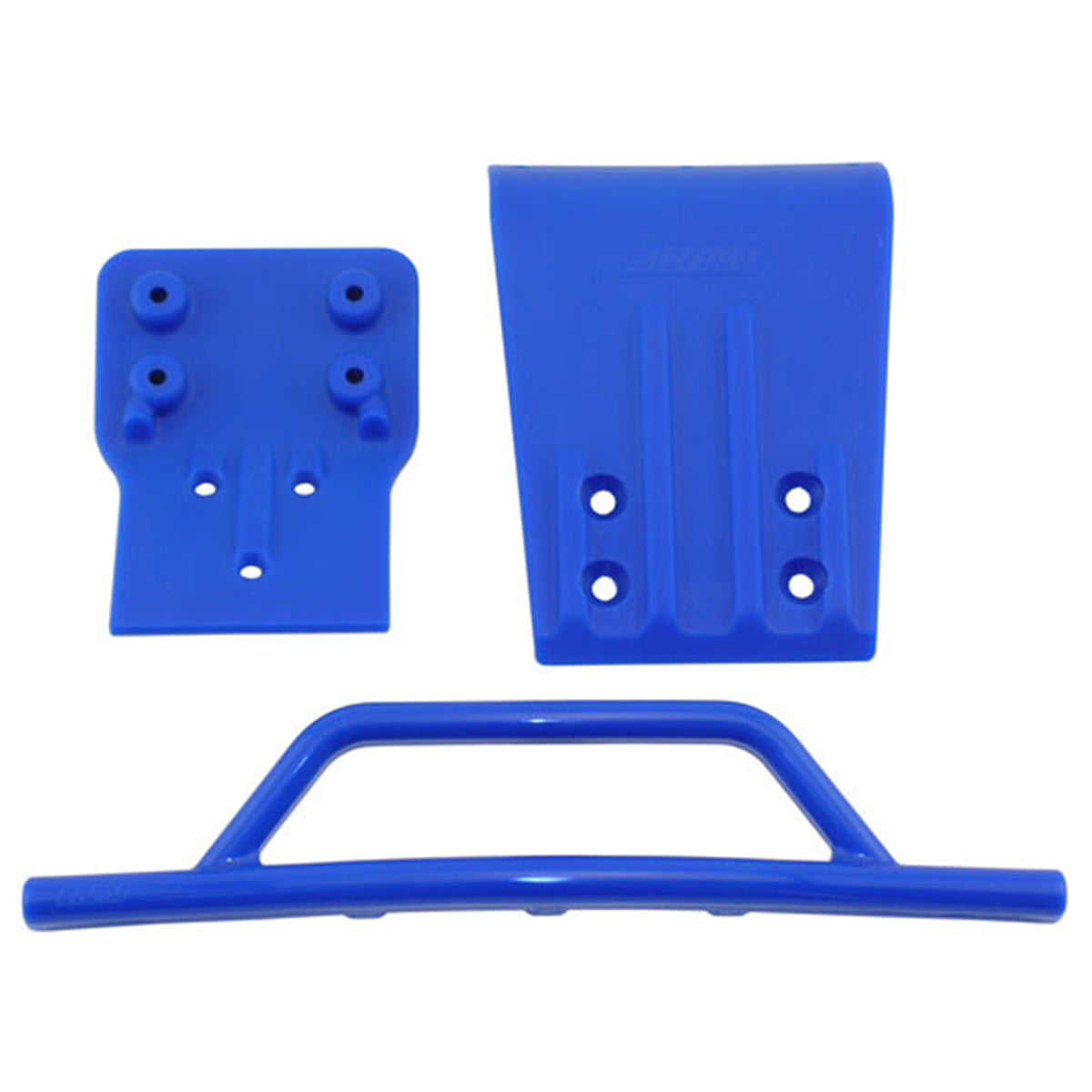 RPM Blue Front Bumper & Skid Plate for the Traxxas Slash 4x4