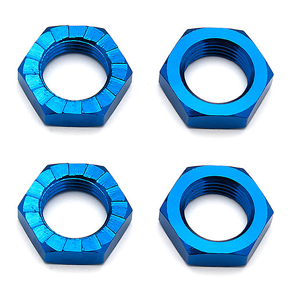 Team Associated FT Wheel Nuts, 17mm, Blue Aluminum