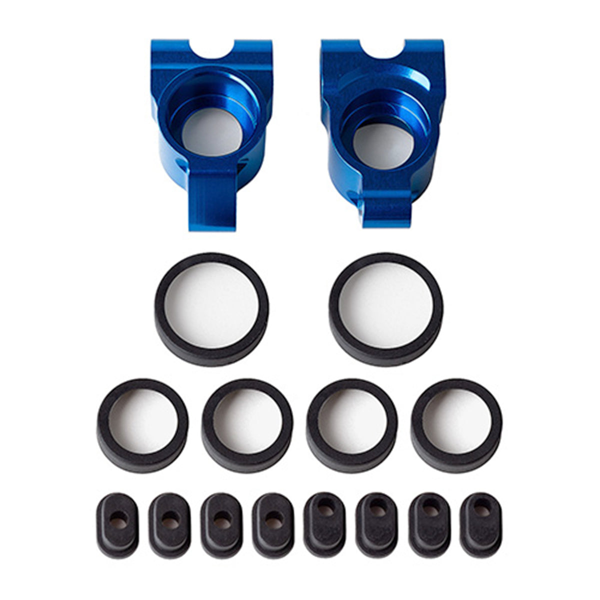 Team Associated RC8B4.1 FT Rear Hubs, Aluminum, Blue