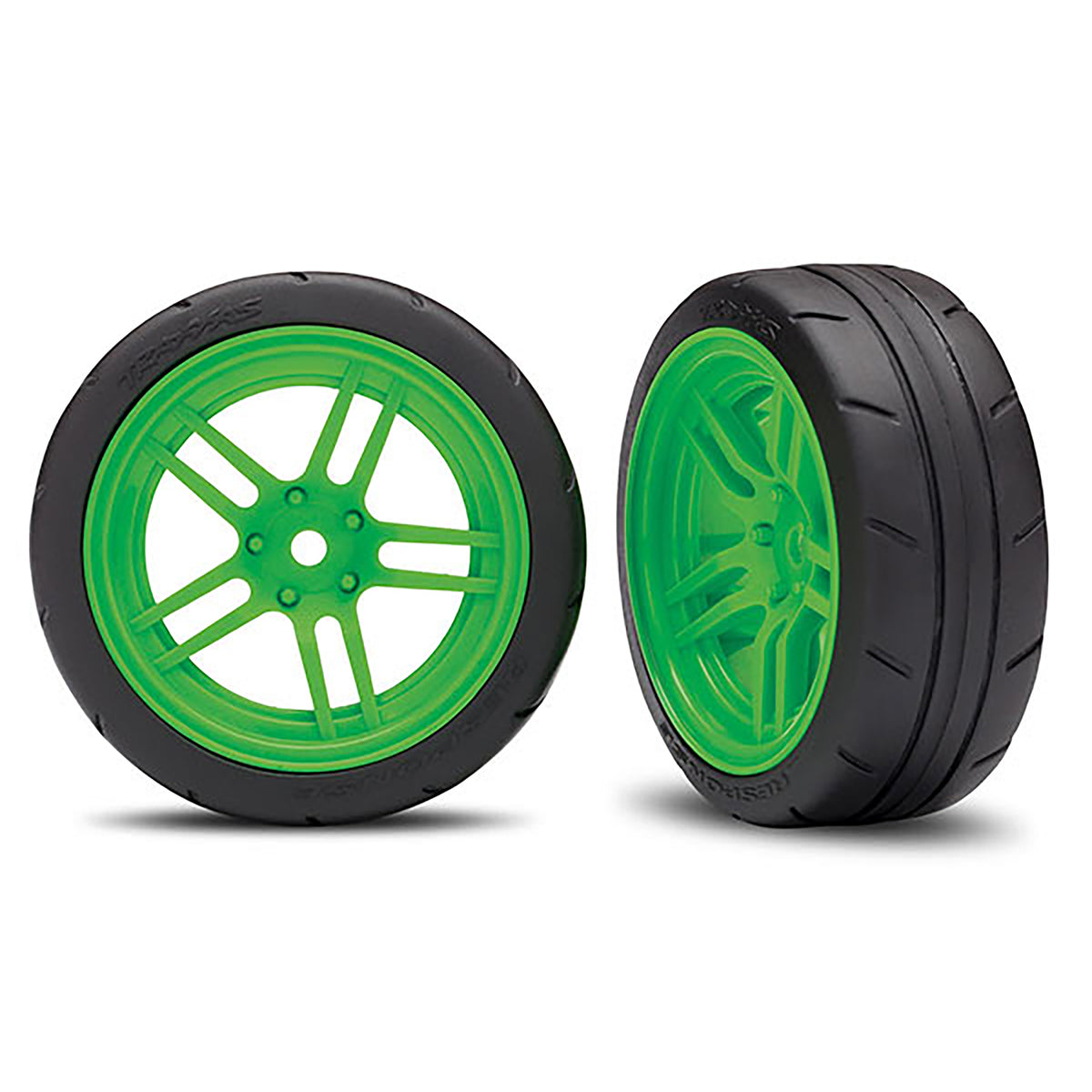 Traxxas 1.9" Green Front Wheels & Response Tires (2)