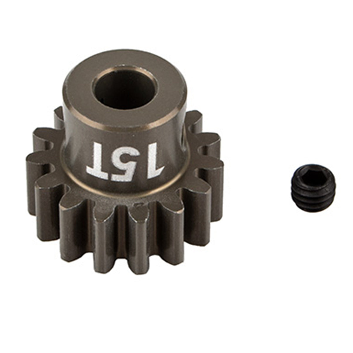 Team Associated FT Pinion Gear, 15T, MOD 1, 5mm Shaft, Aluminum