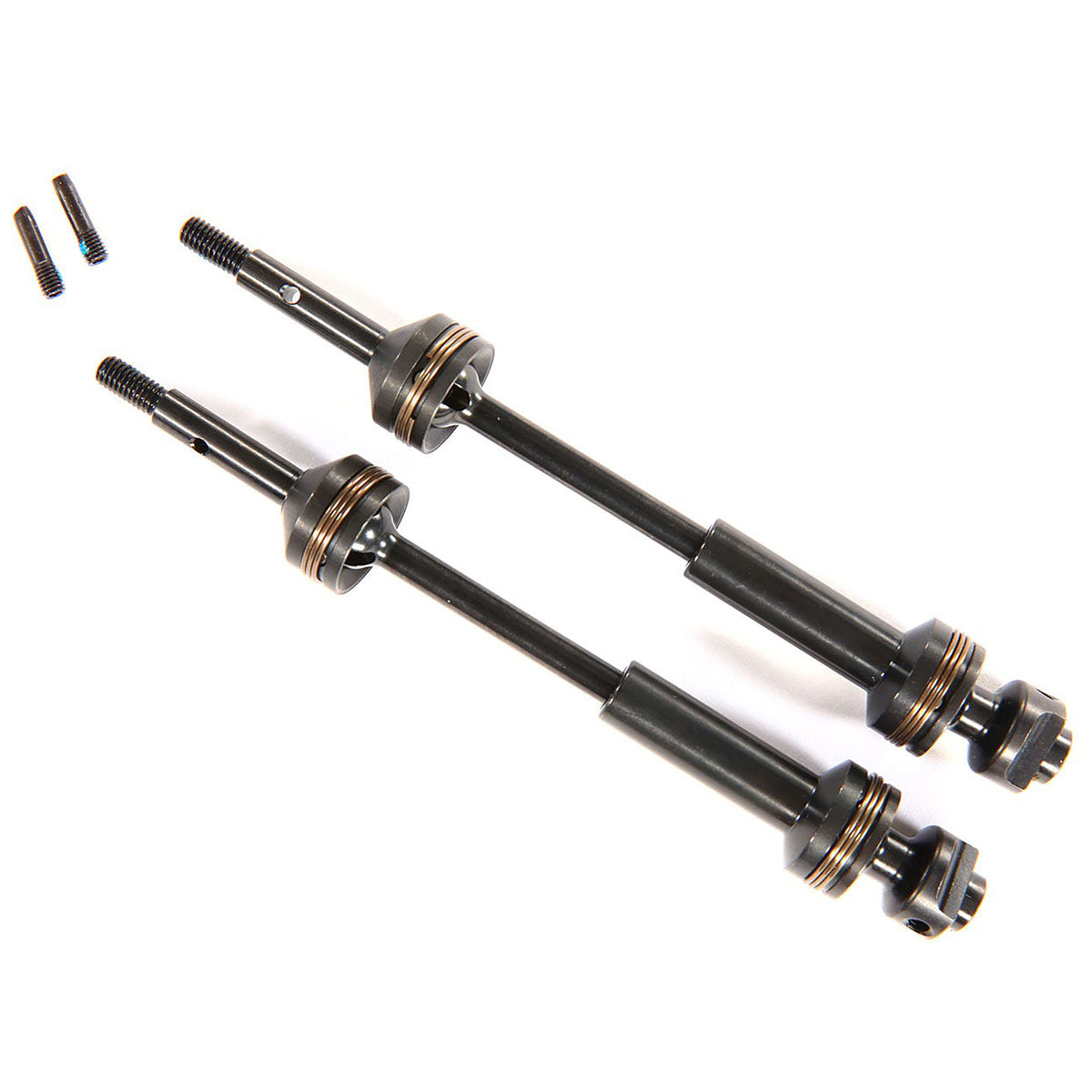 Traxxas Rear Steel-Spline Constant-Velocity Driveshafts (2) (Complete Assembly)