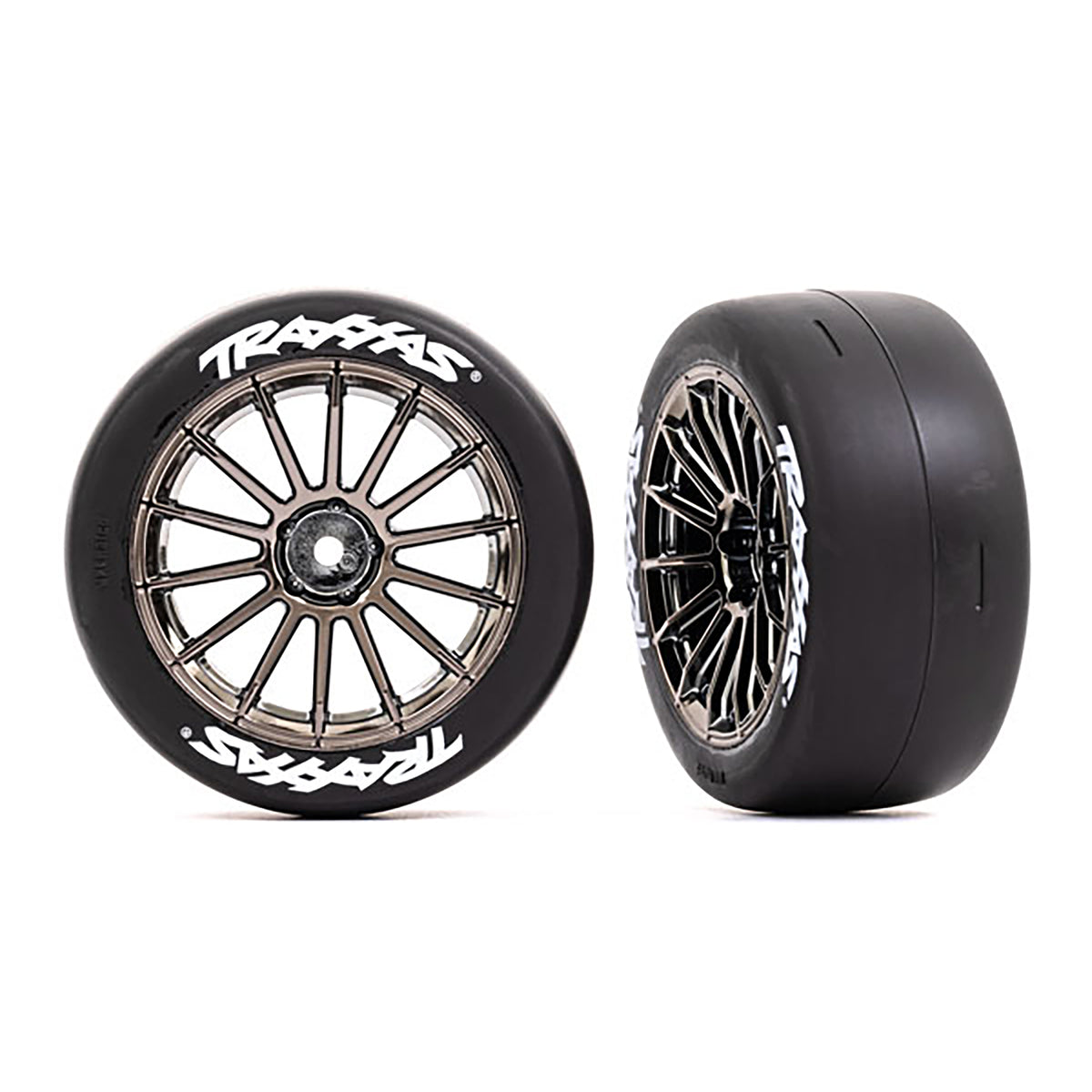 Traxxas Sticky 2.0" Response Pre-Mounted Tires w/Multi-Spoke Wheels (Satin Chrome) (2) (Front) (VXL)