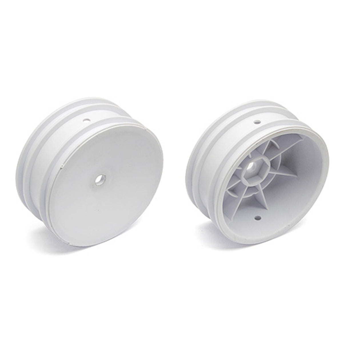 Team Associated 2WD Front Wheels, 2.2 in, 12 mm Hex, White