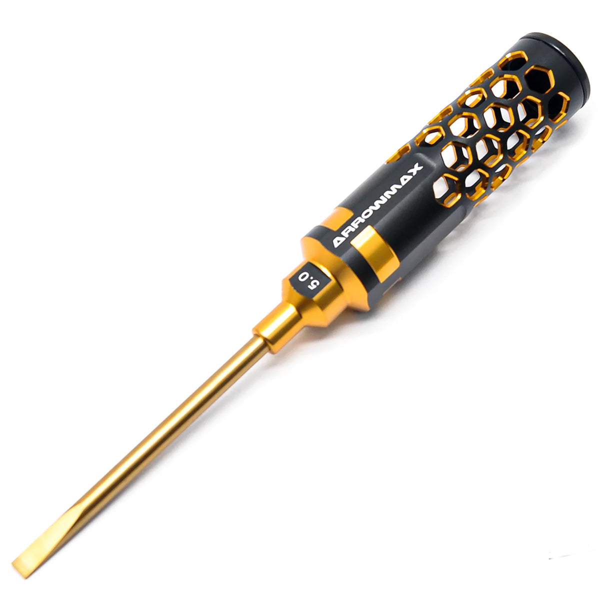 Arrowmax Flat Head Screwdriver 5.0x100mm Black Golden