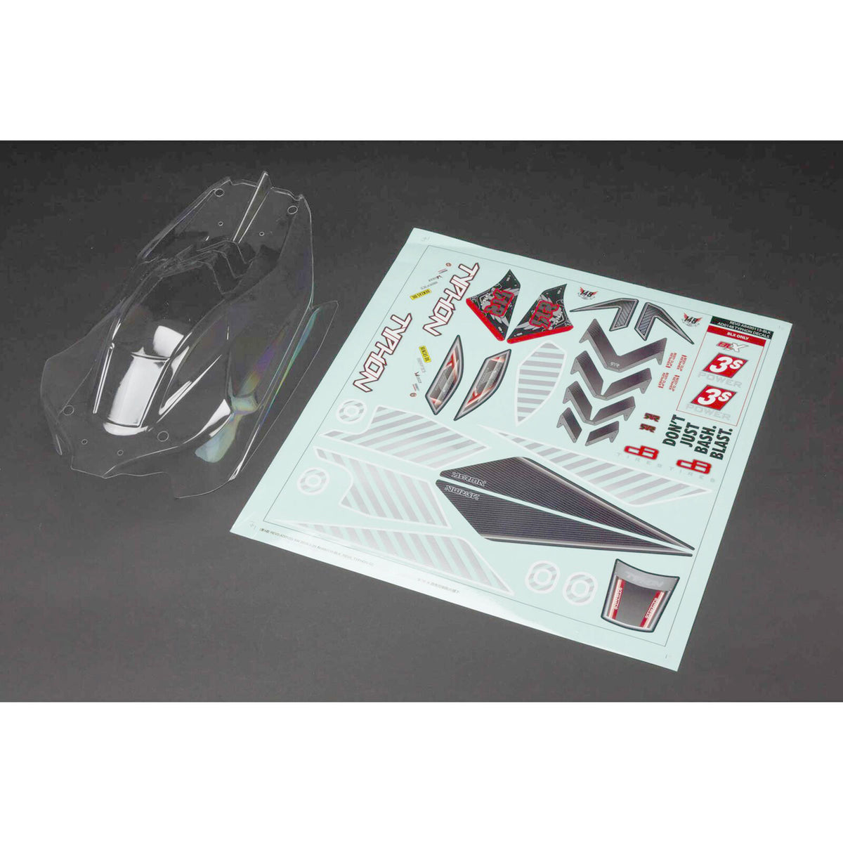 Arrma Typhon 1/8 4x4 Clear Body with Decals