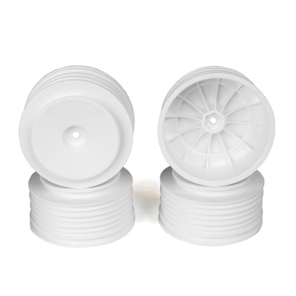 DE Racing Speedline Plus Short Course Wheels (White) (4) (SC5M) +3mm w/12mm Hex
