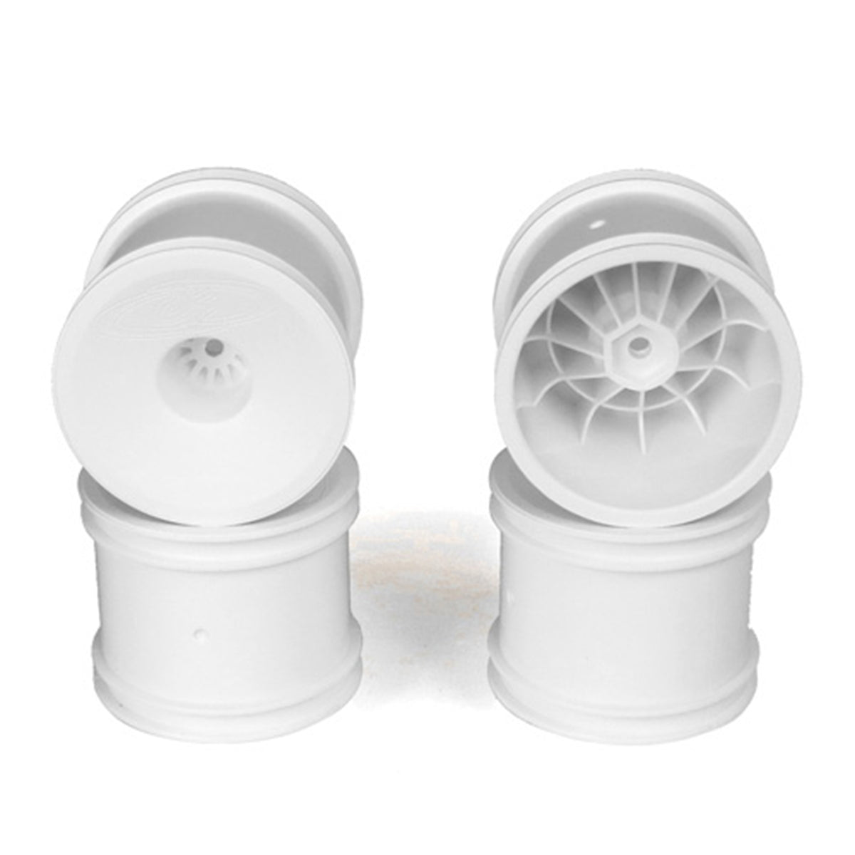 DE Racing 12mm Hex Speedline 2.2" 1/10 Stadium Truck Wheel (White) (4) (T4.2)