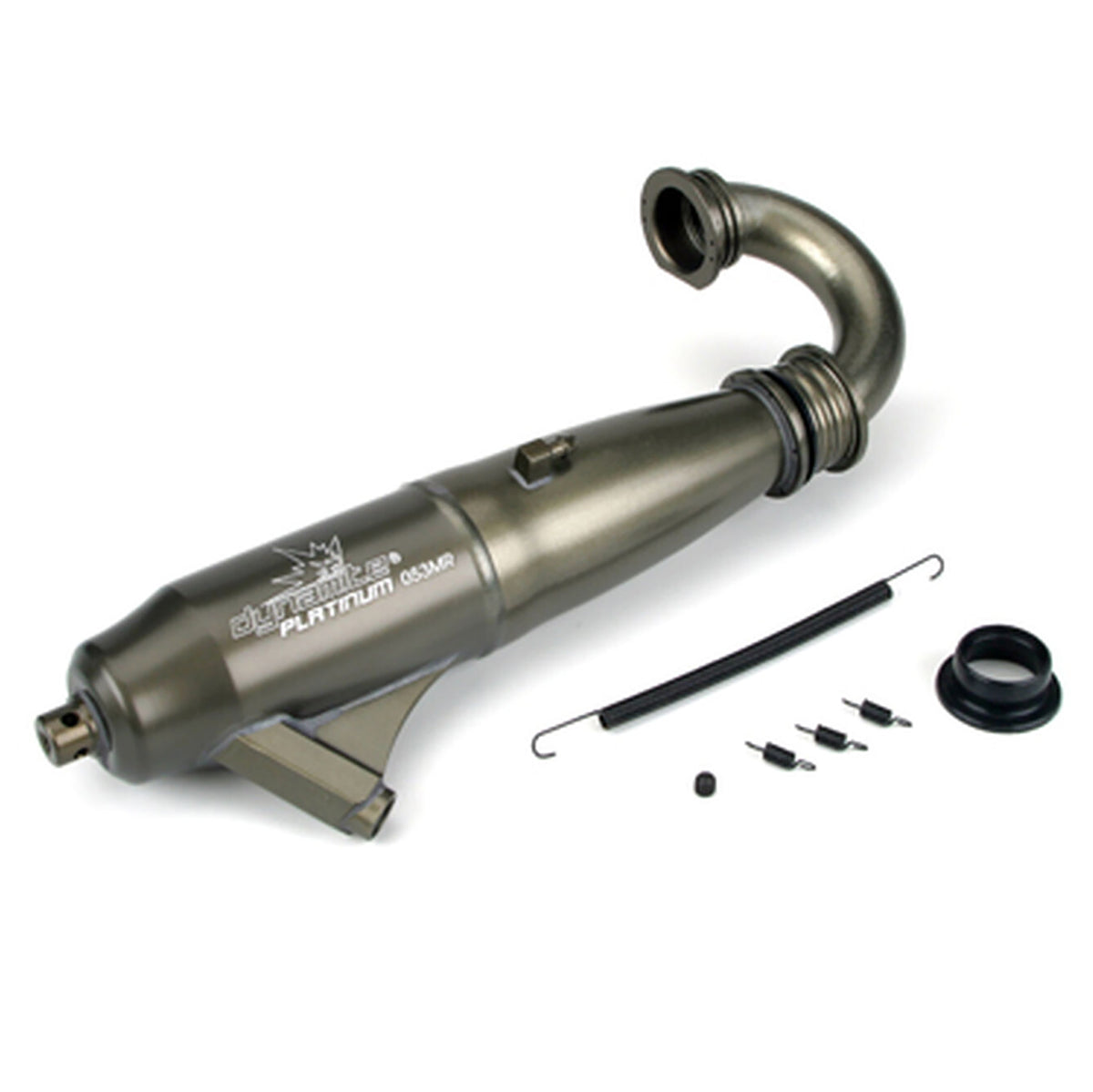 Dynamite 1/8 053 Mid-Range Inline Exhaust Sys:Hard Anodized