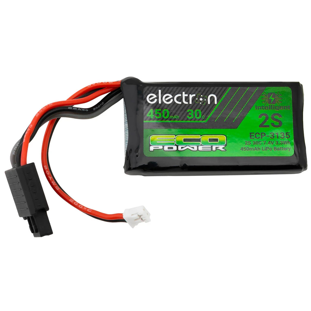 EcoPower "Electron" 2S 30C Intelligent LiPo Battery w/PH2.0 Connector (7.4V/450mAh) (SCX24 & Other Mini Crawlers)