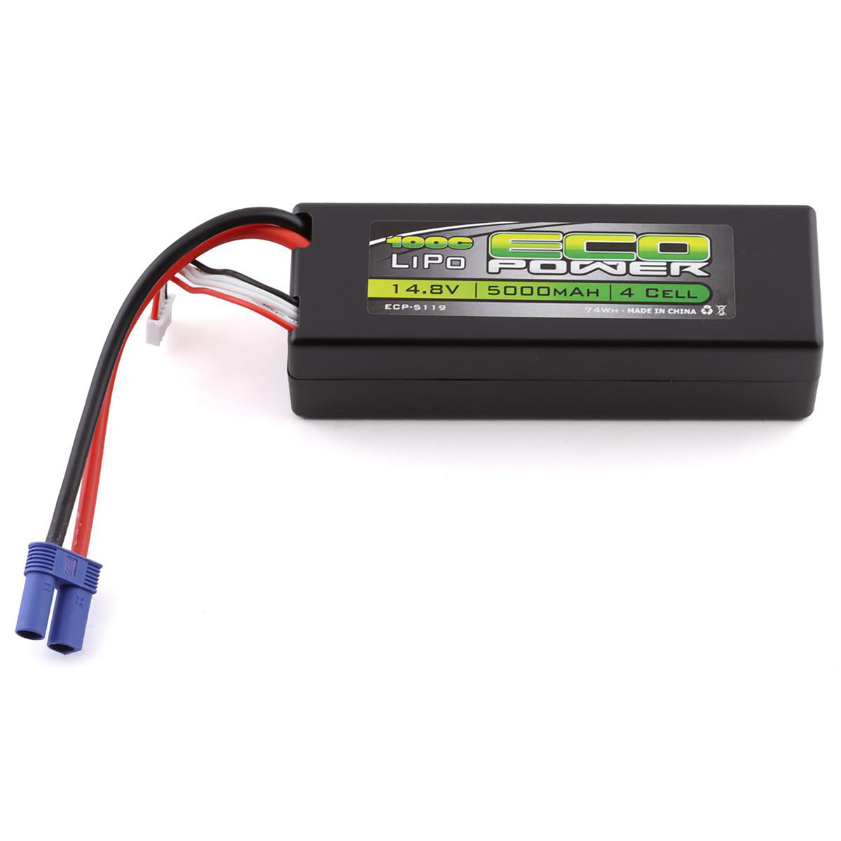 EcoPower Basher 4S 100C Hard Case LiPo Battery w/EC5 (14.8V/5000mAh)