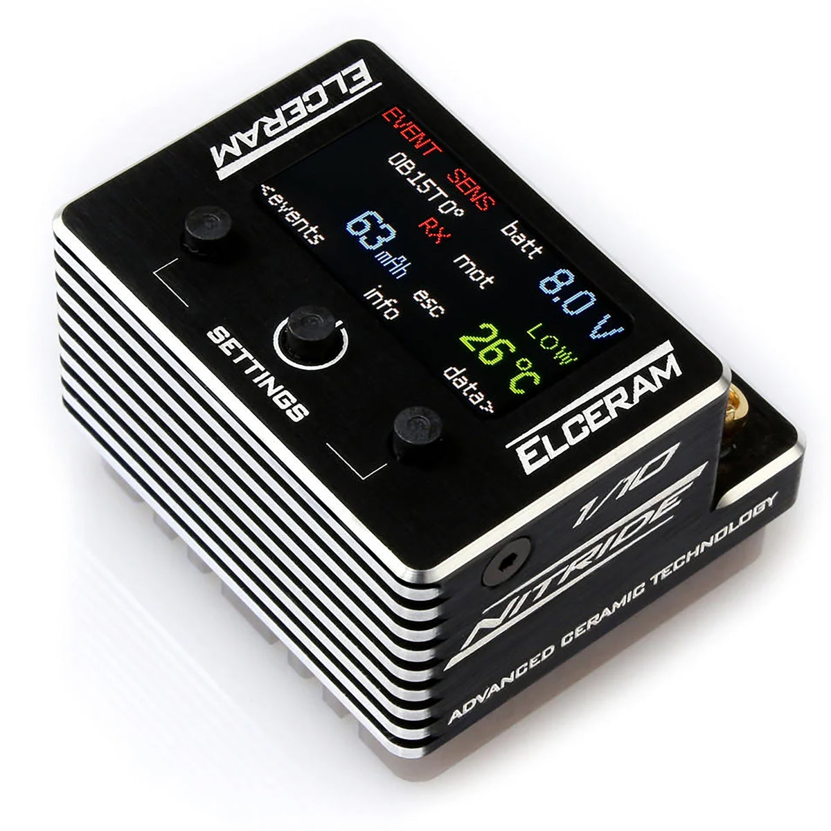 Elceram G2 Nitride 1/10 Brushless ESC w/Color LCD Display