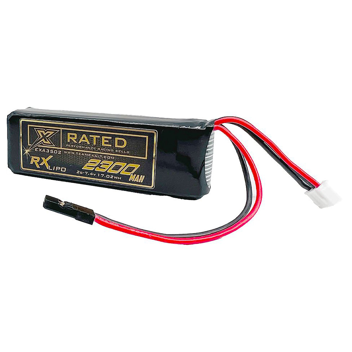 Exalt 2S 7.4V 2300MAH TX/RX Reciever w/Futaba Connector, X-Rated LiPo Battery Series