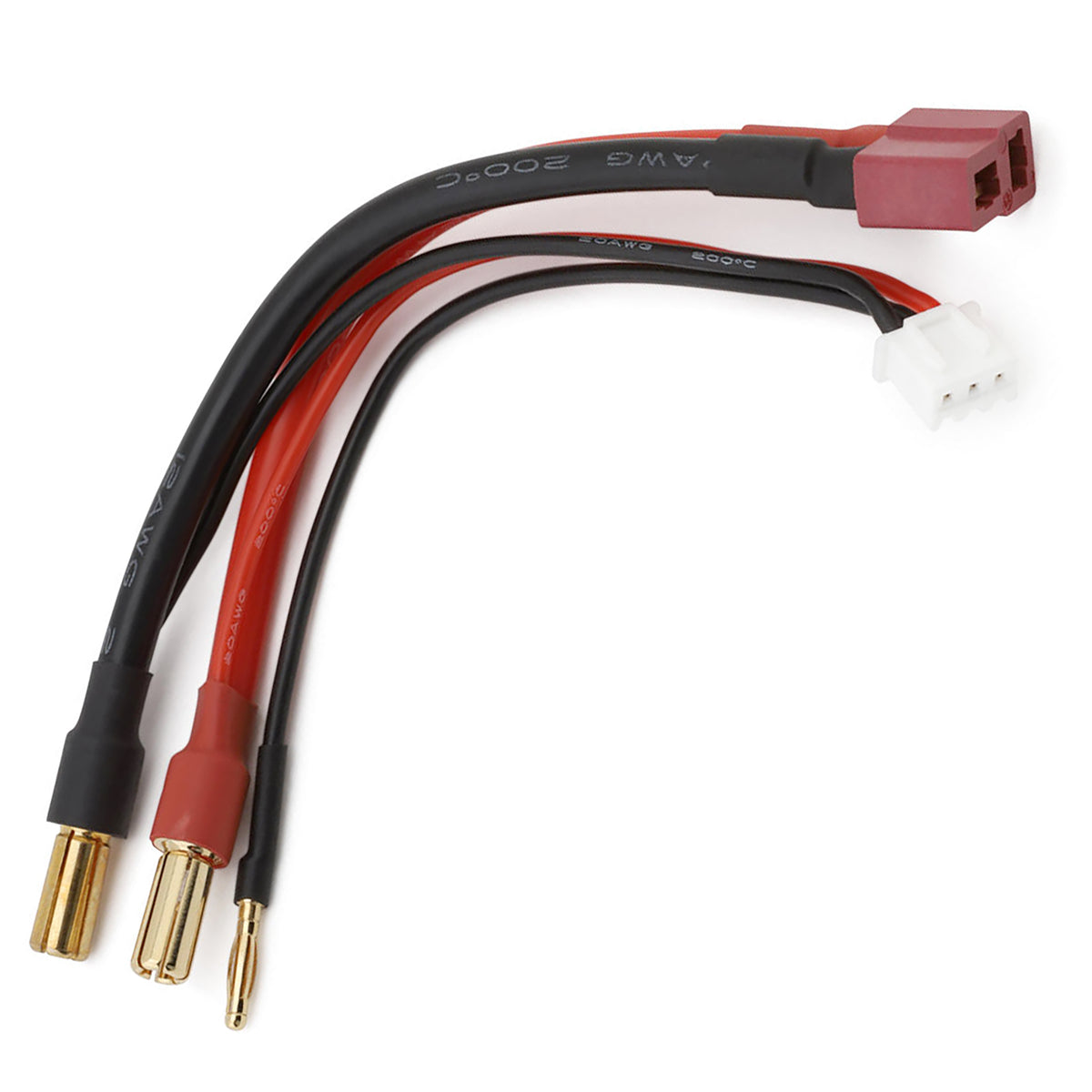 Gens Ace 2S Charging Lead w/Balance Cord, 5mm Bullet to Deans