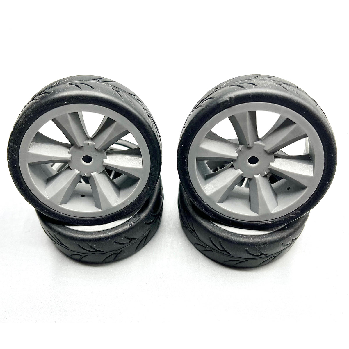 Gravity RC USGT Belted Pre-Glued Tires (4) Grey Edge Wheel