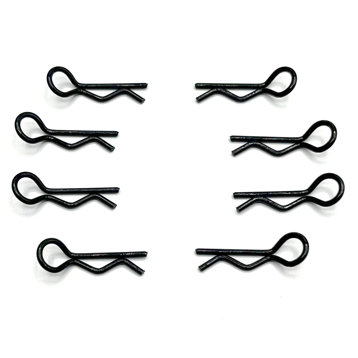 Gravity RC 1/10th Opposable Body Clips Black (4 Left, 4 Right)