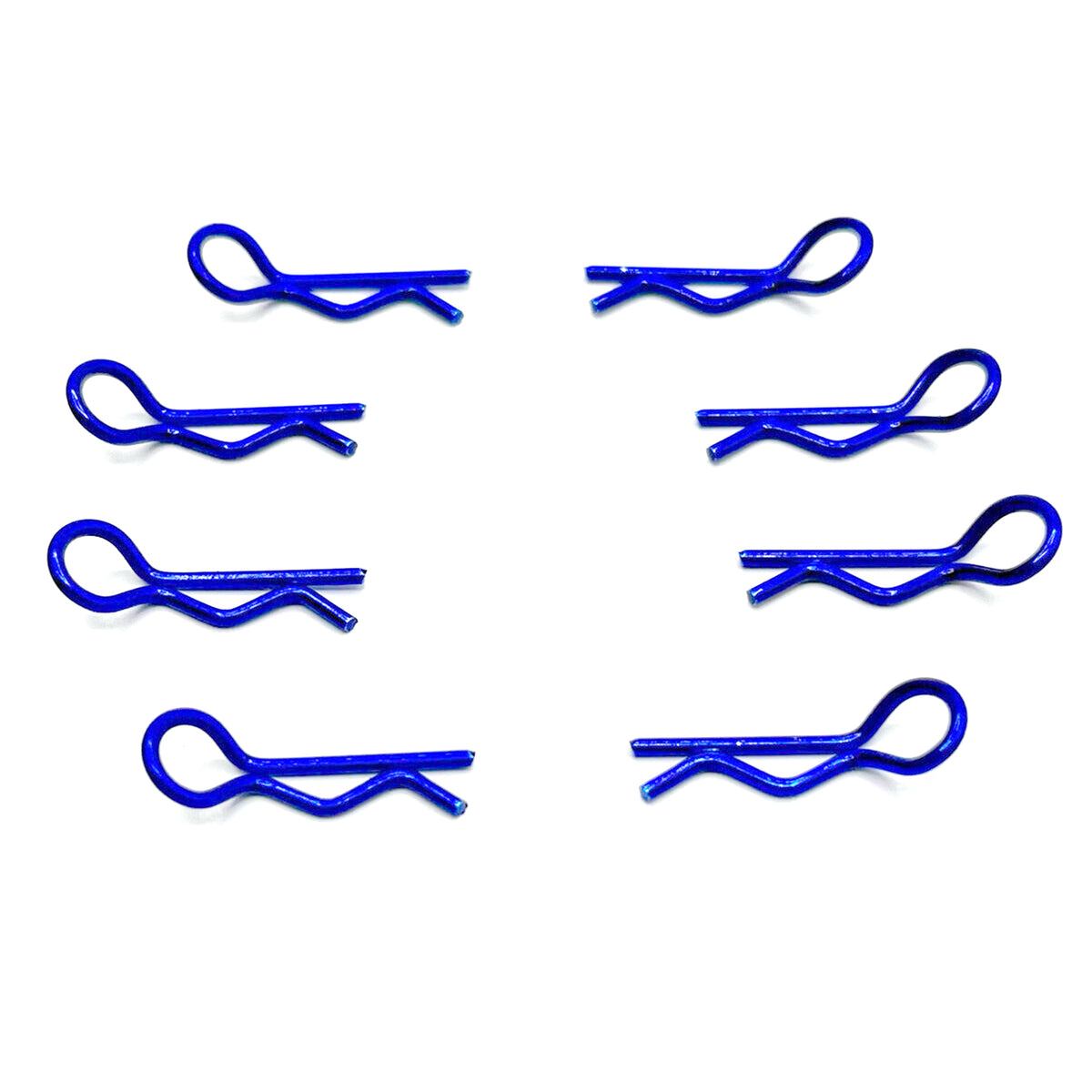 Gravity RC 1/10th Opposable Body Clips Blue (4 Left, 4 Right)