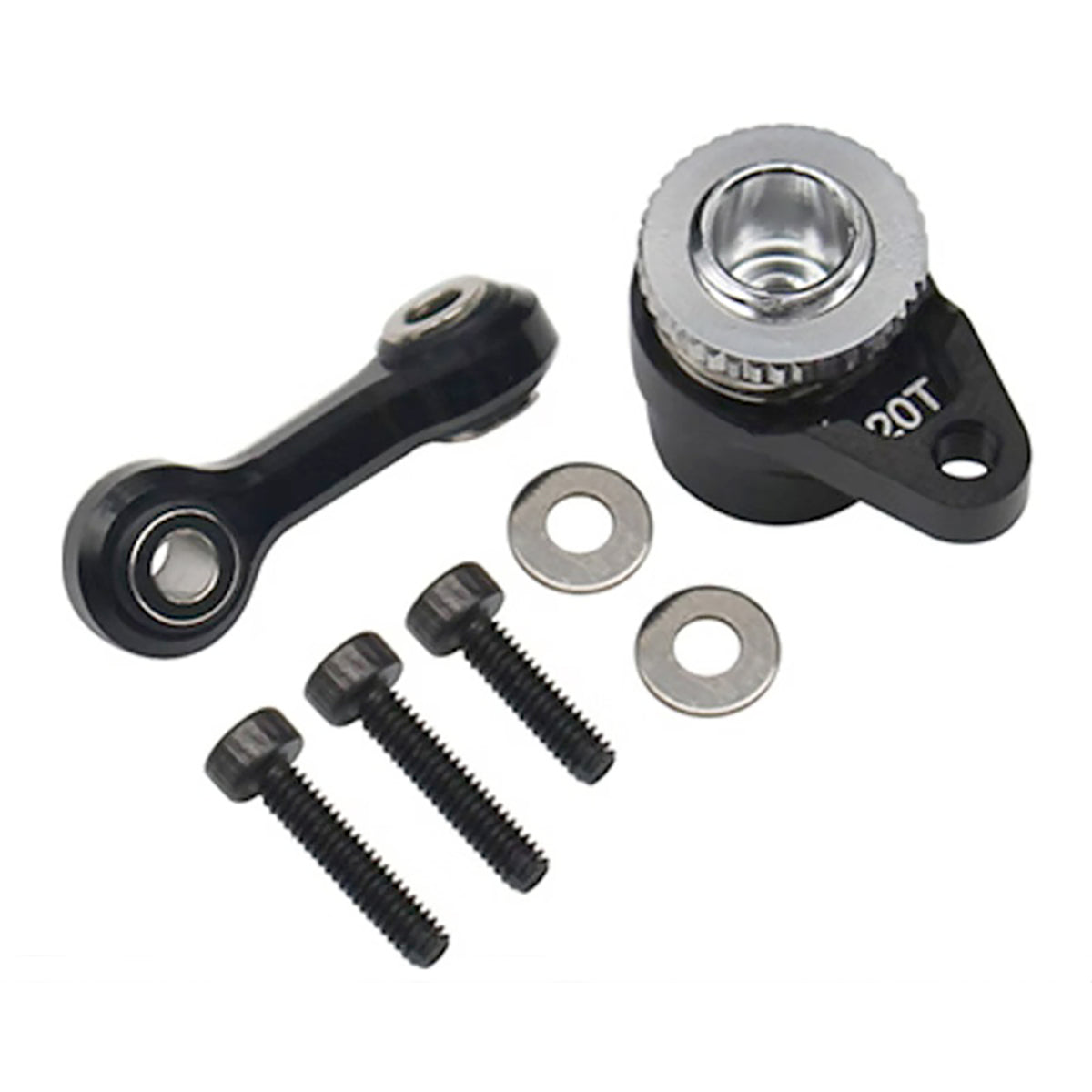 Hot Racing Arrma Grom Aluminum Servo Saver Set (Black) (20T)