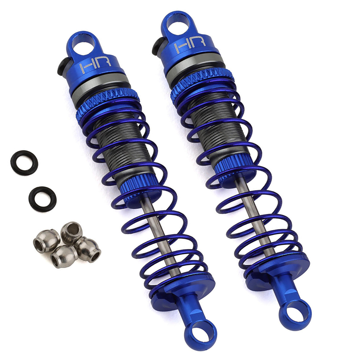 Hot Racing Losi Mini-T 2.0 Aluminum Rear Threaded Shock Set (Blue) (2)