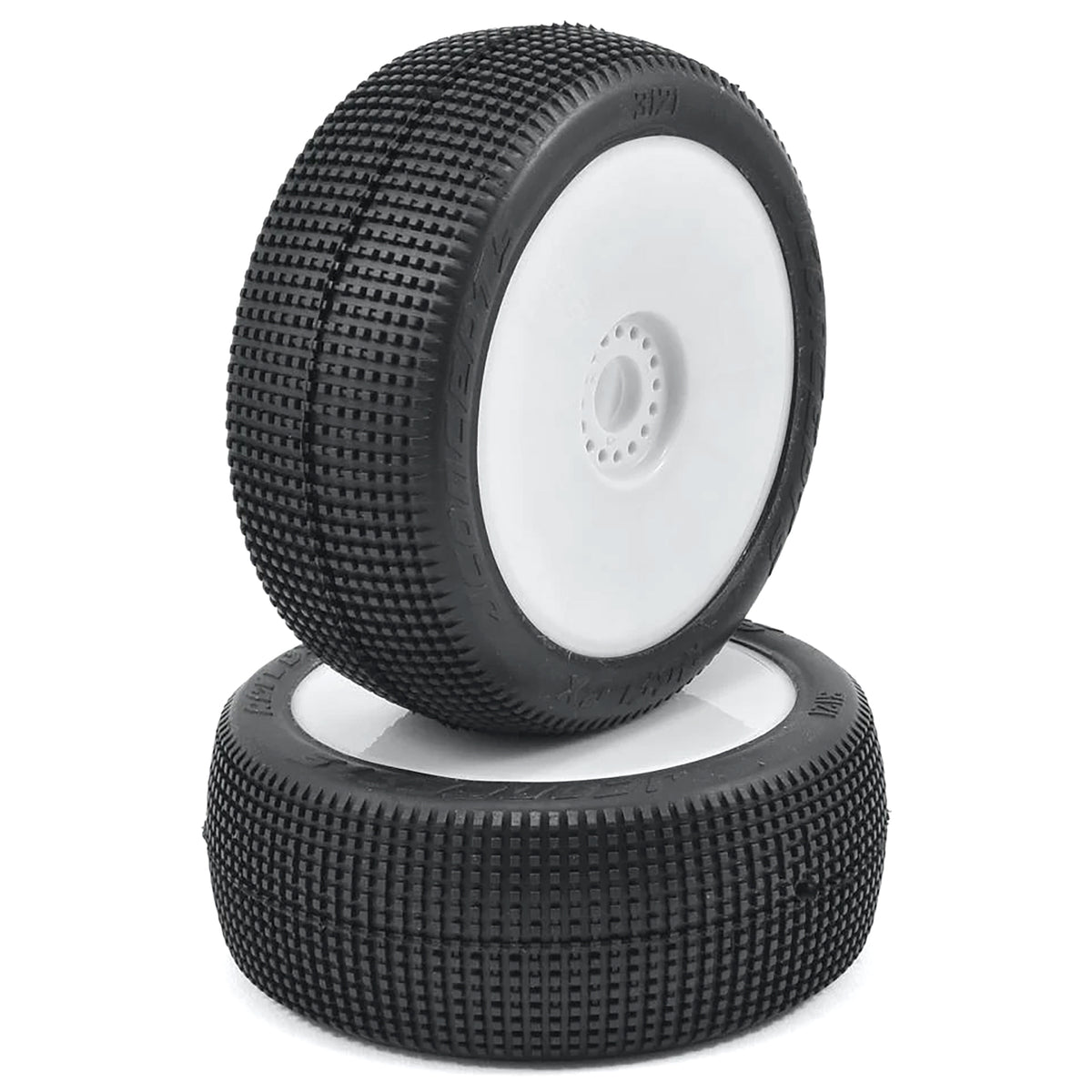 JConcepts Reflex Pre-Mounted 1/8th Buggy Tires (2) (White) (Green)