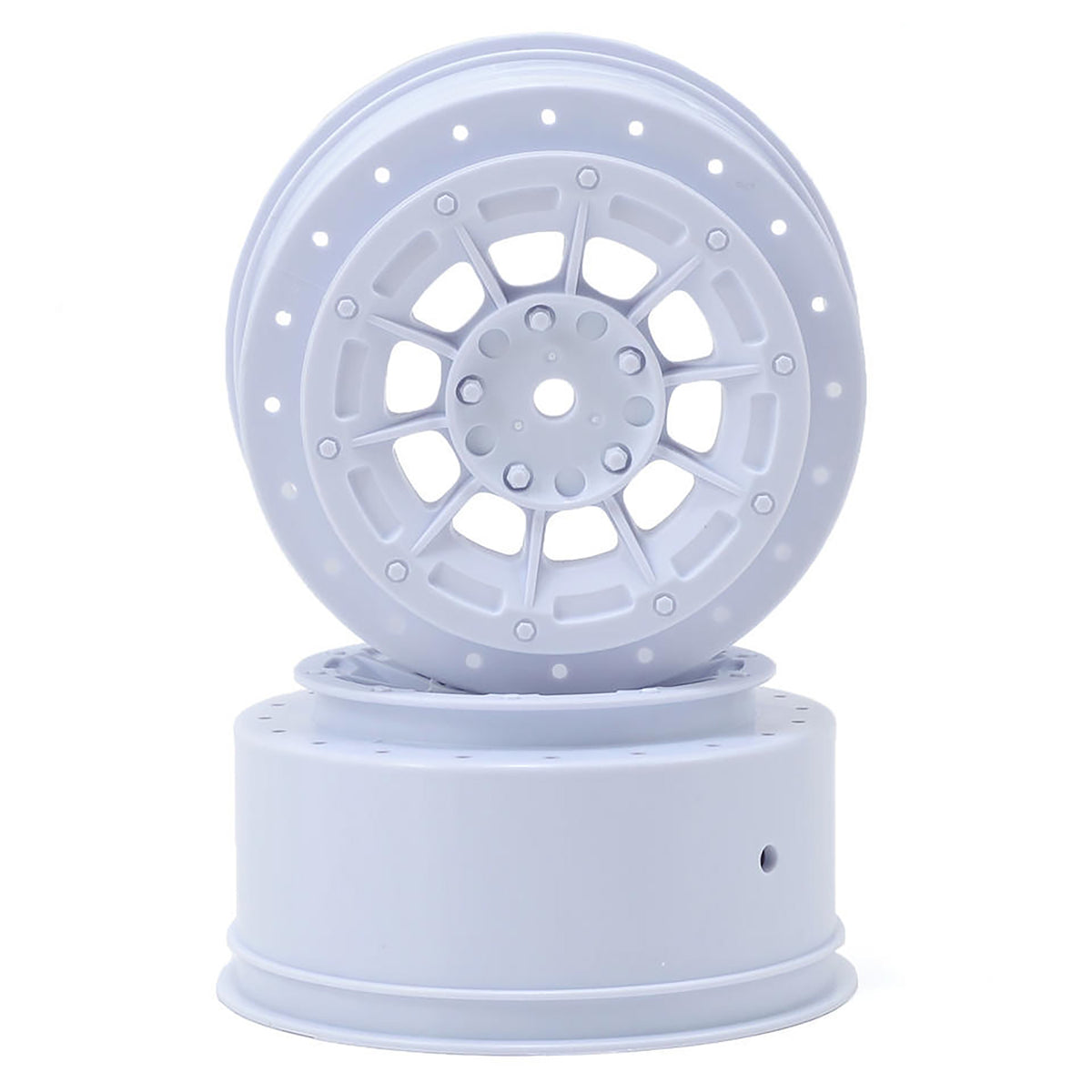 JConcepts 12mm Hex Hazard Short Course Wheels (White) (2) (TEN-SCTE)