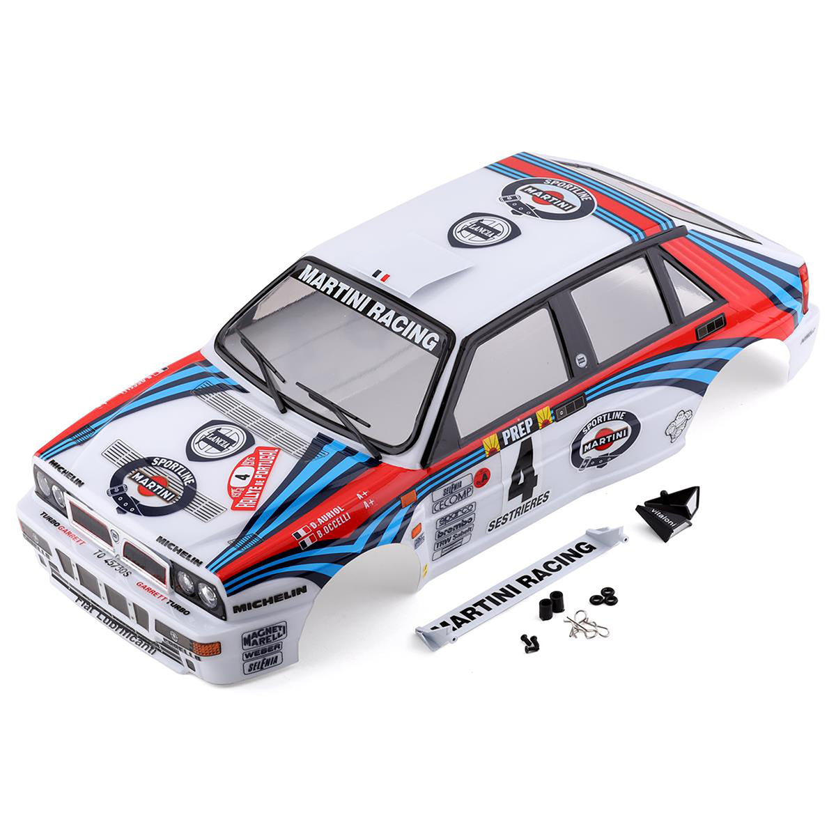 Killerbody Lancia Delta HF Integrale PrePainted 1/10 Rally Body (Martini Racing)