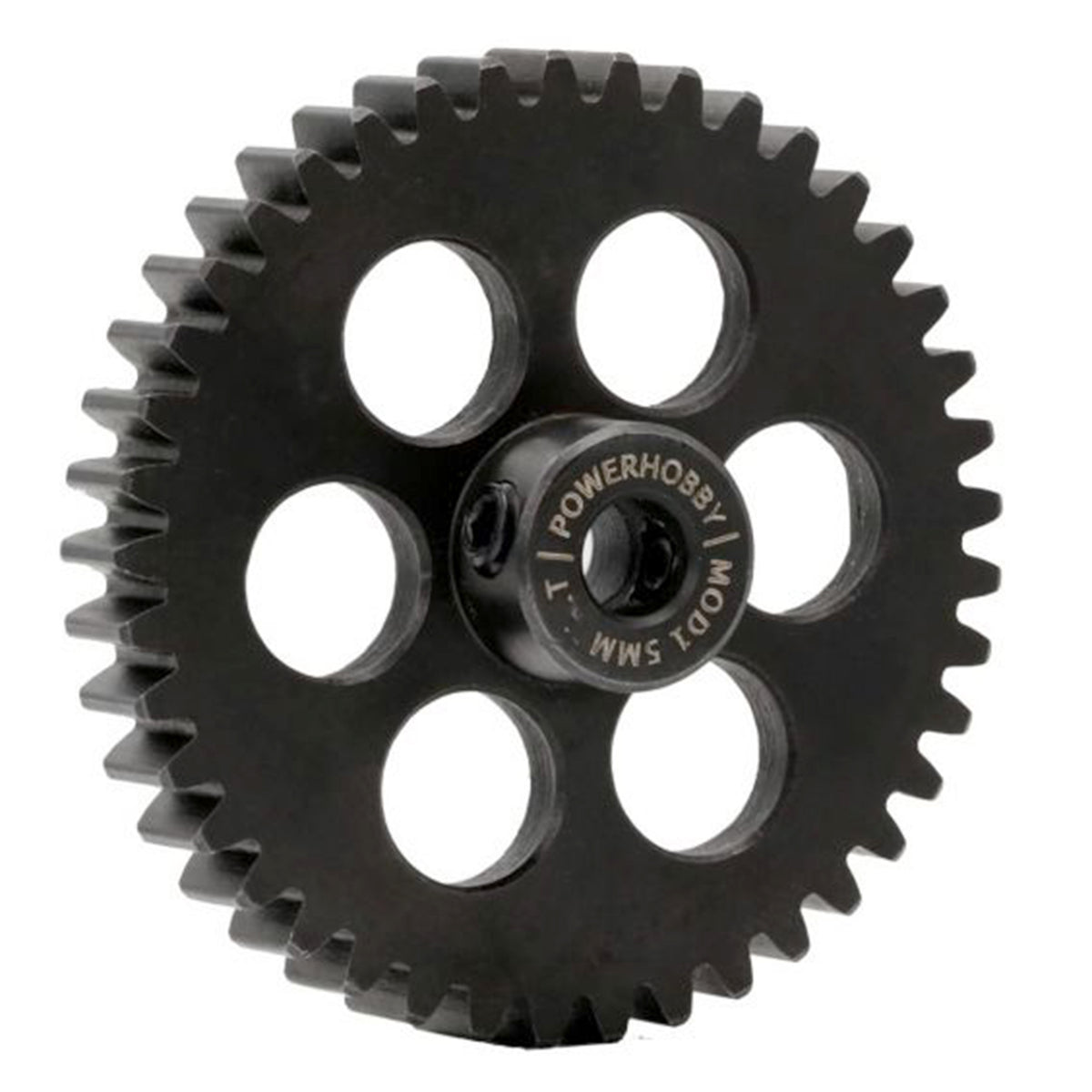 Power Hobby Hardened Steel 45 Tooth Mod1 5mm Pinion Gear with 2 Grub Screws