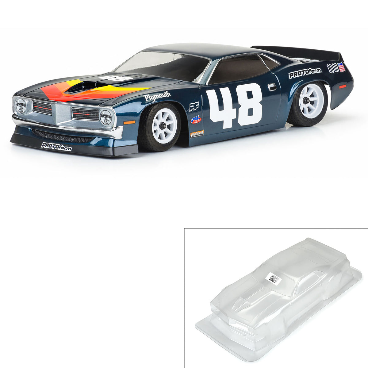 PROTOform 1970 Plymouth Barracuda Clear Body for VTA Class